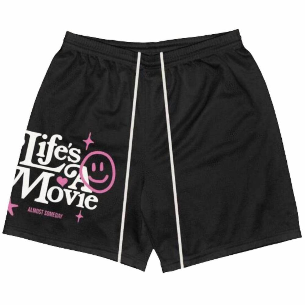NEW ALMOST SOMEDAY men's lifes a movie shorts in black